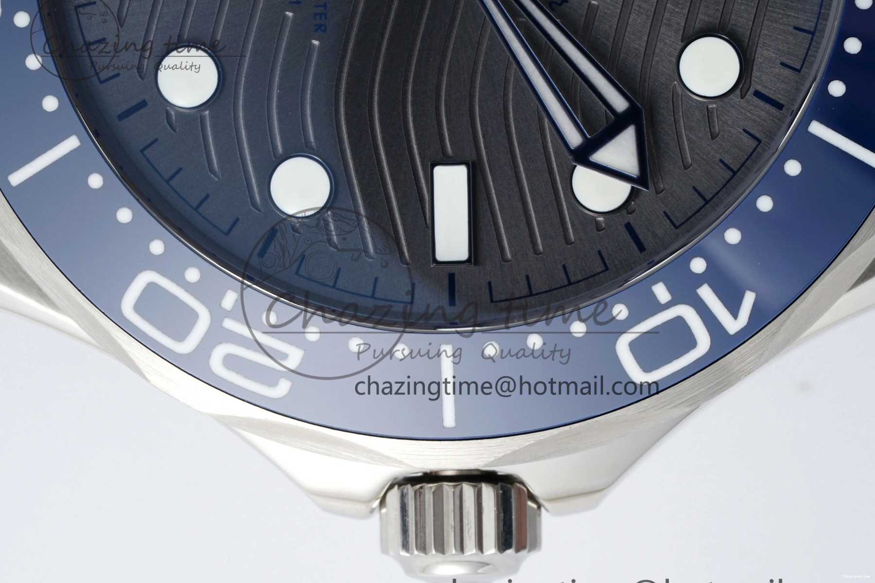 0305 SmartChoice Seamaster Diver 300M ZF 1:1 Best Edition Blue Ceramic Gray Dial on Blue Rubber Strap A 7735
